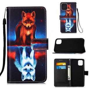 For iPhone 12 mini Painted Flat Texture Leather Case with Lanyard & Card Slot & Wallet & Holder(Fox)