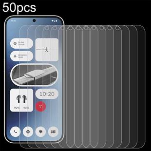 For Nothing Phone 3a Pro 50pcs 0.26mm 9H 2.5D Tempered Glass Film