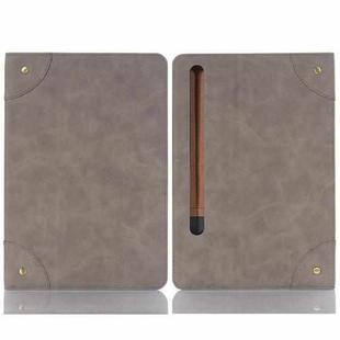 For Samsung Galaxy Tab S9 FE Retro Book Leather Tablet Case(Grey)