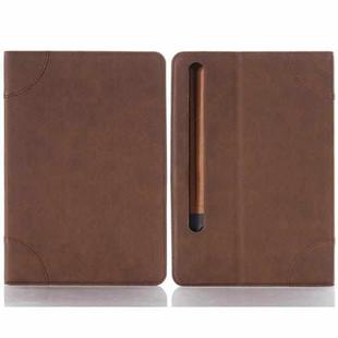 For Samsung Galaxy Tab S9 Retro Book Leather Tablet Case(Dark Brown)