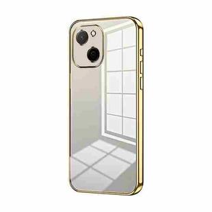 For Huawei Maimang A20 Transparent Plating Fine Hole Phone Case(Gold)