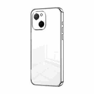 For Huawei Maimang A20 Transparent Plating Fine Hole Phone Case(Silver)