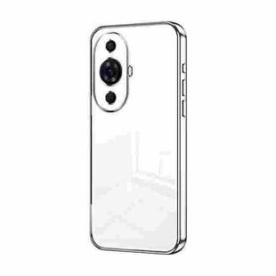 For Huawei nova 11 Pro / 11 Ultra Transparent Plating Fine Hole Phone Case(Silver)
