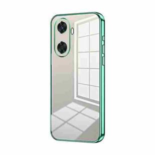 For Huawei Enjoy 60 Transparent Plating Fine Hole Phone Case(Green)