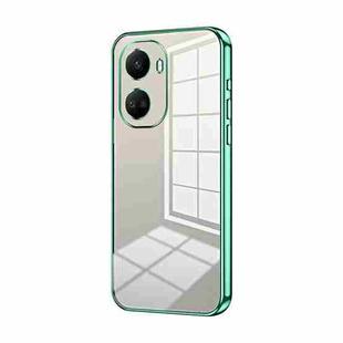 For Huawei nova 10 SE Transparent Plating Fine Hole Phone Case(Green)