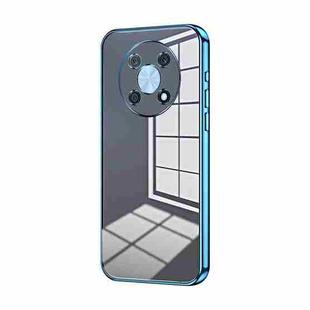 For Huawei nova Y90 / Enjoy 50 Pro Transparent Plating Fine Hole Phone Case(Blue)