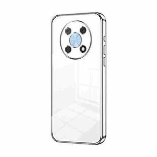 For Huawei nova Y90 / Enjoy 50 Pro Transparent Plating Fine Hole Phone Case(Silver)
