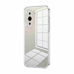 For Huawei nova 10 Pro Transparent Plating Fine Hole Phone Case(Transparent)