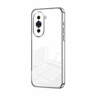 For Huawei nova 10 Transparent Plating Fine Hole Phone Case(Silver)