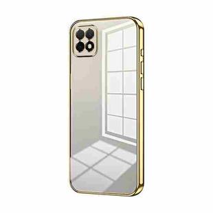 For Huawei Enjoy 20 / nova Y60 Transparent Plating Fine Hole Phone Case(Gold)