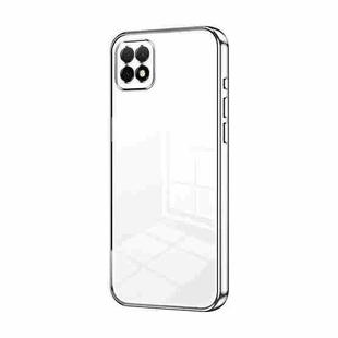 For Huawei Enjoy 20 / nova Y60 Transparent Plating Fine Hole Phone Case(Silver)
