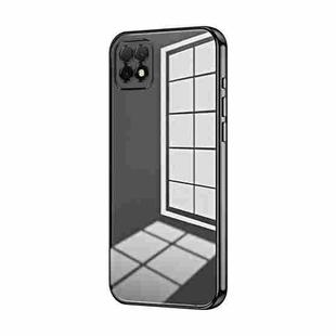 For Huawei Enjoy 20 / nova Y60 Transparent Plating Fine Hole Phone Case(Black)