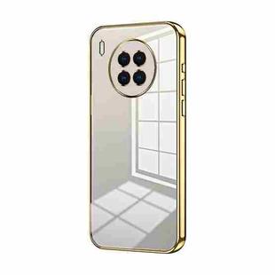 For Huawei nova 8i / Honor 50 Lite Transparent Plating Fine Hole Phone Case(Gold)