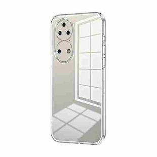 For Huawei P50 Transparent Plating Fine Hole Phone Case(Transparent)