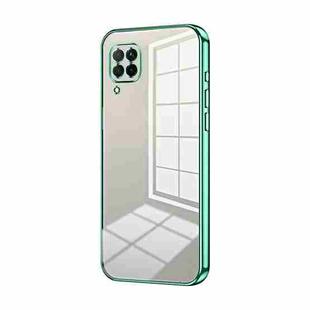 For Huawei nova 6 SE / P40 lite 4G Transparent Plating Fine Hole Phone Case(Green)