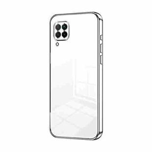 For Huawei nova 6 SE / P40 lite 4G Transparent Plating Fine Hole Phone Case(Silver)