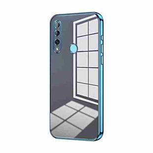 For Huawei Enjoy 10 Plus / P Smart Z Transparent Plating Fine Hole Phone Case(Blue)