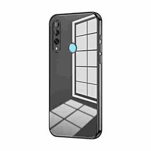 For Huawei Enjoy 10 Plus / P Smart Z Transparent Plating Fine Hole Phone Case(Black)