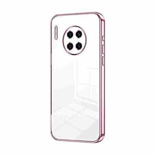 For Huawei Mate 30 Pro Transparent Plating Fine Hole Phone Case(Pink)