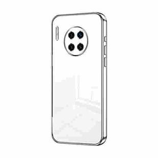 For Huawei Mate 30 Pro Transparent Plating Fine Hole Phone Case(Silver)