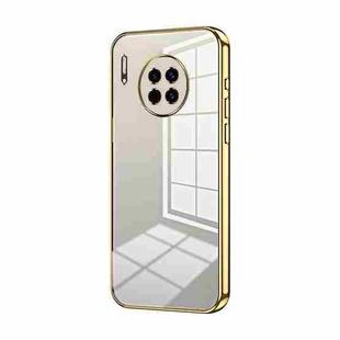 For Huawei Mate 30 Transparent Plating Fine Hole Phone Case(Gold)