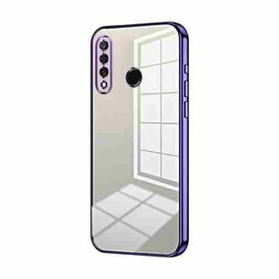 For Huawei nova 4e / P30 lite Transparent Plating Fine Hole Phone Case(Purple)