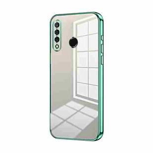 For Huawei nova 4e / P30 lite Transparent Plating Fine Hole Phone Case(Green)