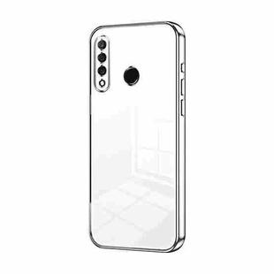 For Huawei nova 4e / P30 lite Transparent Plating Fine Hole Phone Case(Silver)