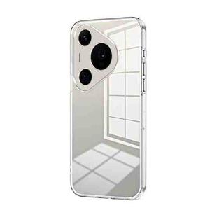For Huawei Pura 70 Pro Transparent Plating Fine Hole Phone Case(Transparent)