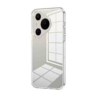 For Huawei Pura 70 Transparent Plating Fine Hole Phone Case(Transparent)