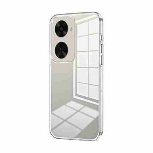 For Huawei nova 12 SE Transparent Plating Fine Hole Phone Case(Transparent)