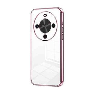 For Huawei Maimang 30 Transparent Plating Fine Hole Phone Case(Pink)