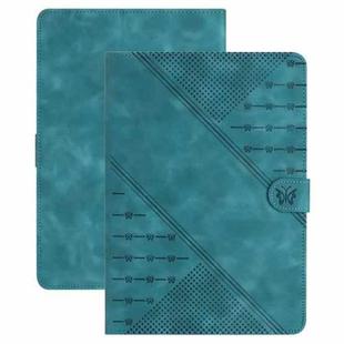 For 10 inch YX Small Butterfly Embossed Leather Tablet Case(Light Blue)