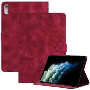 For Lenovo Tab M10 5G 10.6 2023 YX Small Butterfly Embossed Leather Tablet Case(Red)