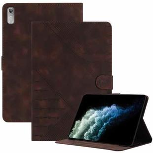 For Lenovo Tab M10 5G 10.6 2023 YX Small Butterfly Embossed Leather Tablet Case(Coffee)