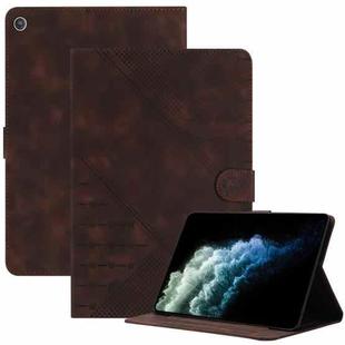 For Amazon Fire HD 8 2016/2017/2018 YX Small Butterfly Embossed Leather Tablet Case(Coffee)