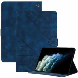 For Amazon Kindle Fire 7 2022 YX Small Butterfly Embossed Leather Tablet Case(Royal Blue)