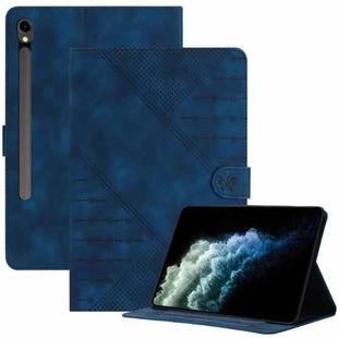 For Samsung Galaxy Tab S9 / S9 FE 2023 YX Small Butterfly Embossed Leather Tablet Case(Royal Blue)