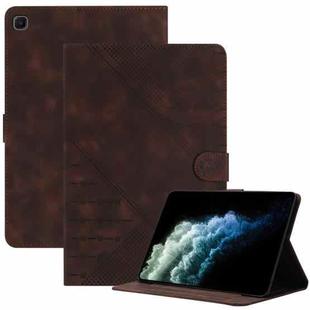 For Samsung Galaxy Tab S6 Lite P610 YX Small Butterfly Embossed Smart Leather Tablet Case(Coffee)