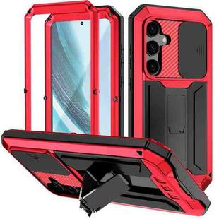 For Samsung Galaxy S25+ 5G R-JUST Sliding Camera Life Waterproof Holder Phone Case(Red)