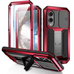 For Samsung Galaxy S25 Edge 5G R-JUST Sliding Camera Life Waterproof Holder Phone Case(Red)