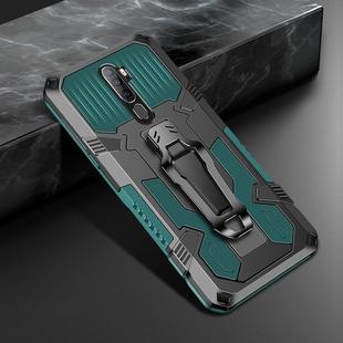 For OPPO A9 (2020) Machine Armor Warrior Shockproof PC + TPU Protective Case(Army Green)