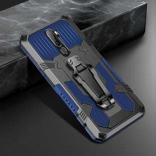 For OPPO A9 (2020) Machine Armor Warrior Shockproof PC + TPU Protective Case(Blue)