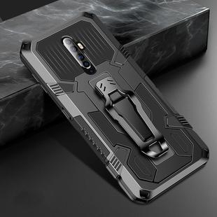 For OPPO Reno2 F Machine Armor Warrior Shockproof PC + TPU Protective Case(Black)
