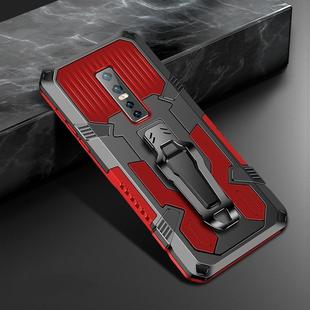 For Vivo V17 Pro Machine Armor Warrior Shockproof PC + TPU Protective Case(Red)