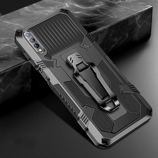For Huawei Honor 9X Pro Machine Armor Warrior Shockproof PC + TPU Protective Case(Black)