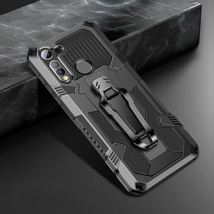 For Motorola Moto G8 Power Machine Armor Warrior Shockproof PC + TPU Protective Case(Black)