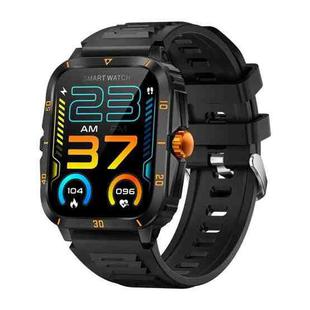 KT71 1.96 inch HD Square Screen Rugged Smart Watch Supports Bluetooth Calls/Sleep Monitoring/Blood Oxygen Monitoring(Black + Gold)