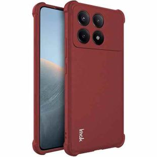 For Xiaomi Poco X6 Pro 5G/Redmi K70E 5G imak Shockproof Airbag TPU Phone Case(Matte Red)