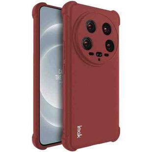 For Xiaomi 14 Ultra 5G imak Shockproof Airbag TPU Phone Case(Matte Red)